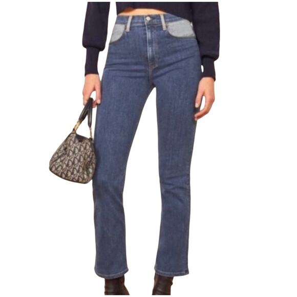 Reformation Denim - Reformation Jodi Two Tone Jean in Sava Jodi Wash Size 28